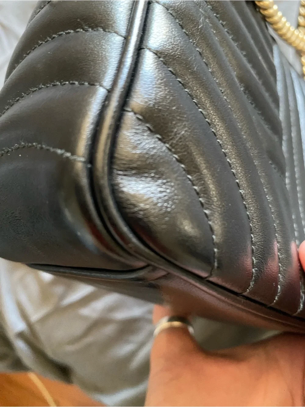 Prada Black Quilted Leather Crossbody Camera Bag with Gold Logo